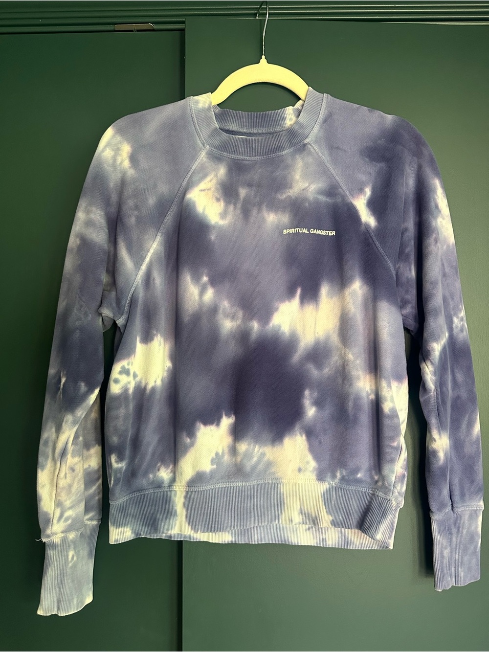Spiritual Gangster Blue Tie-Dye Crewneck Sweatshirt